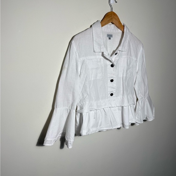 Paraphrase~Linen blouse ~Size M~ white - Picture 2 of 7